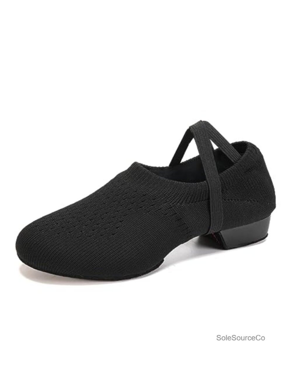 Women's Ballet Dance Practice Shoes 1" Low Heel Knit Slip-On